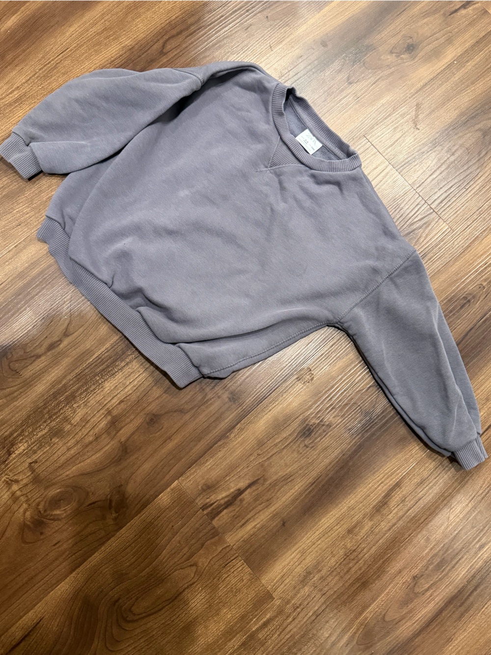 Zara Kids Crewneck Gray Sweatshirt - size 3-4